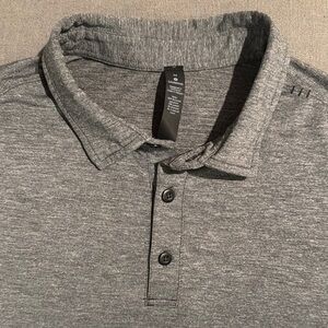 Lululemon Athletica Gray Polo Shirt Classic Knit Design